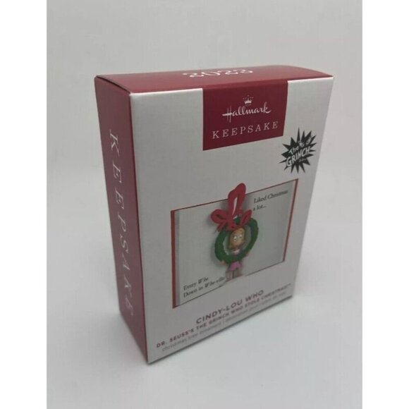 New Grinch Who Stole Christmas Book Hallmark Keepsake Ornament Cindy Lou Who Box - Picture 4 of 6